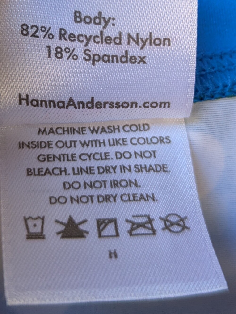 Hanna Andersson Kids Long Sleeve Rash Guard Blue Daisy Size 110cm US 5 - Picture 3 of 5